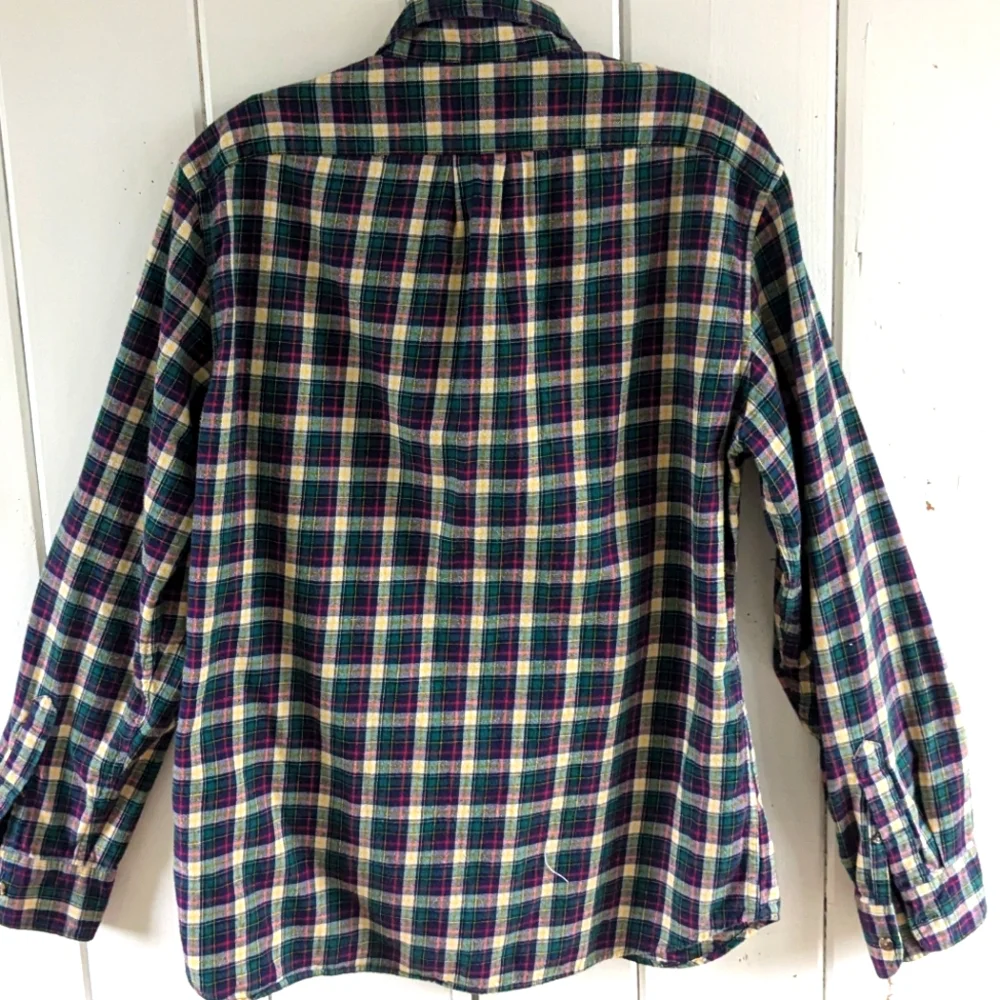 🔴3/$10 J. Crew Plaid Brushed Twill Button-Up Shirt sz L - Picture 5 of 8